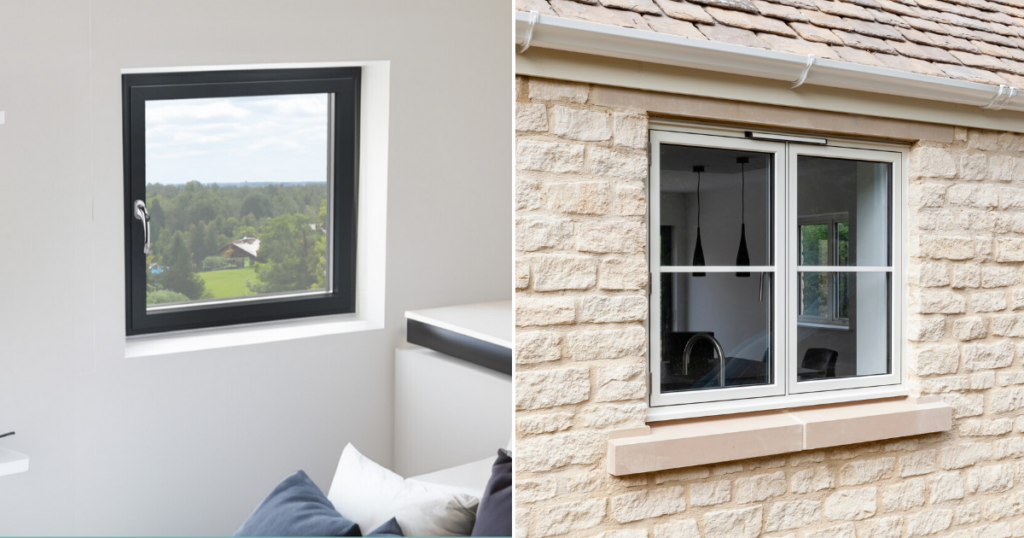 Smart Alitherm 400 window installed in the bedroom and living room of a property. 